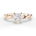 Emma Heart Cut Lab Grown Diamond 18Kt Rose Gold Engagement Ring