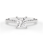 Giselle Princess Cut Lab Grown Diamond Platinum Engagement Ring