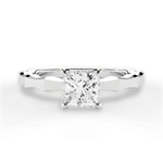 Aaliyah Princess Cut Lab Grown Diamond 14Kt White Gold Engagement Ring