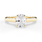 Carrie Oval Cut Lab Grown Diamond 18Kt Yellow Gold Engagement Ring