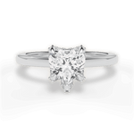 Gemma Heart Cut Lab Grown Diamond 14Kt White Gold Engagement Ring