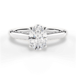 Annette Oval Cut Lab Grown Diamond Platinum Engagement Ring