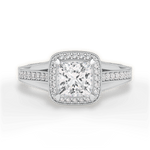 Lillian Princess Cut Lab Grown Diamond 18Kt White Gold Engagement Ring