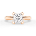 Elaine Princess Cut Lab Grown Diamond 18Kt Rose Gold Engagement Ring