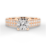 Kayla Cushion Cut Lab Grown Diamond 18Kt Rose Gold Engagement Ring