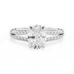 Kendra Oval Cut Lab Grown Diamond Platinum Engagement Ring
