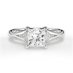 Isabel Princess Cut Lab Grown Diamond Platinum Engagement Ring