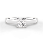 Ariana Asscher Cut Lab Grown Diamond 14Kt White Gold Engagement Ring