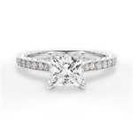 Gilda Princess Cut Lab Grown Diamond 18Kt White Gold Engagement Ring