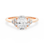 Celeste Oval Cut Lab Grown Diamond 18Kt Rose Gold Engagement Ring