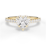 Isabella Heart Cut Lab Grown Diamond 18Kt Yellow Gold Engagement Ring