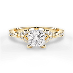 Geraldine Princess Cut Lab Grown Diamond 18Kt Yellow Gold Engagement Ring
