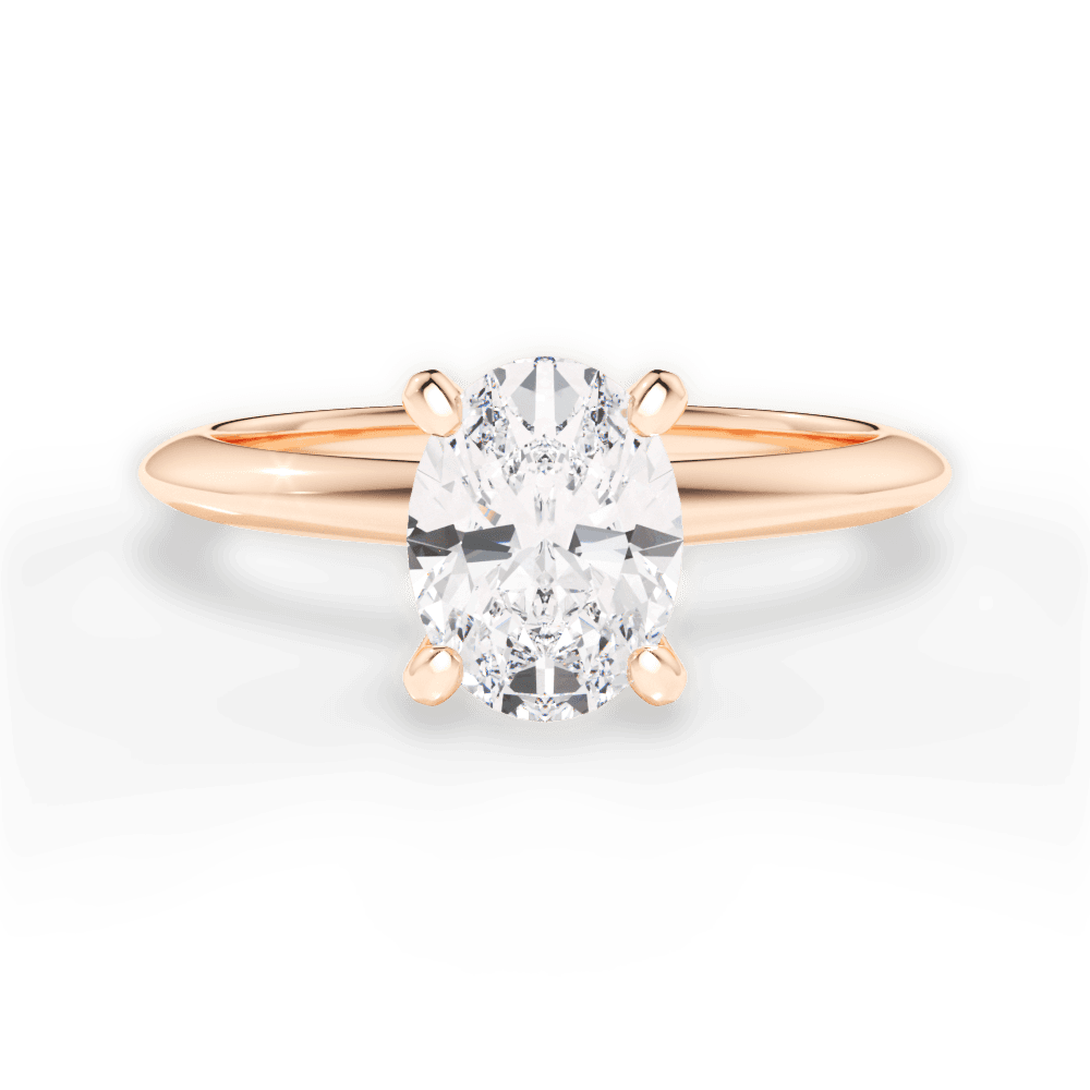 Casey Oval Cut Lab Grown Diamond 18Kt Rose Gold Engagement Ring