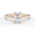 Helen Radiant Cut Lab Grown Diamond 18Kt Rose Gold Engagement Ring
