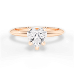 Casey Heart Cut Lab Grown Diamond 18Kt Rose Gold Engagement Ring