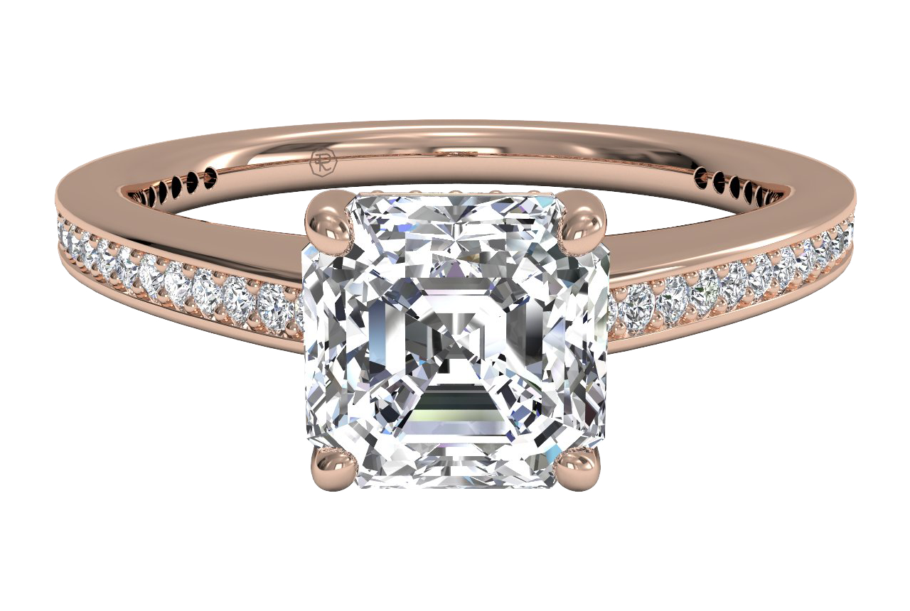 Judith Asscher Cut Lab Grown Diamond 18Kt Rose Gold Engagement Ring