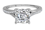 Elise Asscher Cut Lab Grown Diamond 18Kt White Gold Engagement Ring