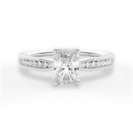 Katelyn Radiant Cut Lab Grown Diamond Platinum Engagement Ring