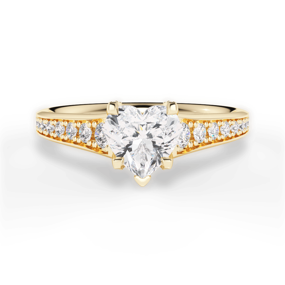 Leslie Heart Cut Lab Grown Diamond 18Kt Yellow Gold Engagement Ring