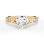 Leslie Heart Cut Lab Grown Diamond 18Kt Yellow Gold Engagement Ring