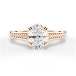 Delia Oval Cut Lab Grown Diamond 18Kt Rose Gold Engagement Ring