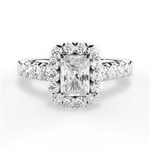 Lacey Radiant Cut Lab Grown Diamond 18Kt White Gold Engagement Ring