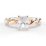 Emma Radiant Cut Lab Grown Diamond 18Kt Rose Gold Engagement Ring