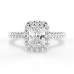 Ingrid Radiant Cut Lab Grown Diamond 18Kt White Gold Engagement Ring