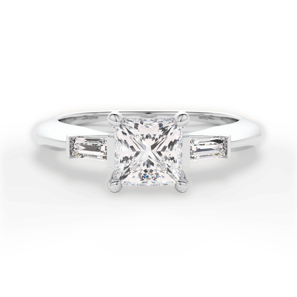 Emily Princess Cut Lab Grown Diamond Platinum Engagement Ring