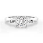 Emily Princess Cut Lab Grown Diamond 18Kt White Gold Engagement Ring