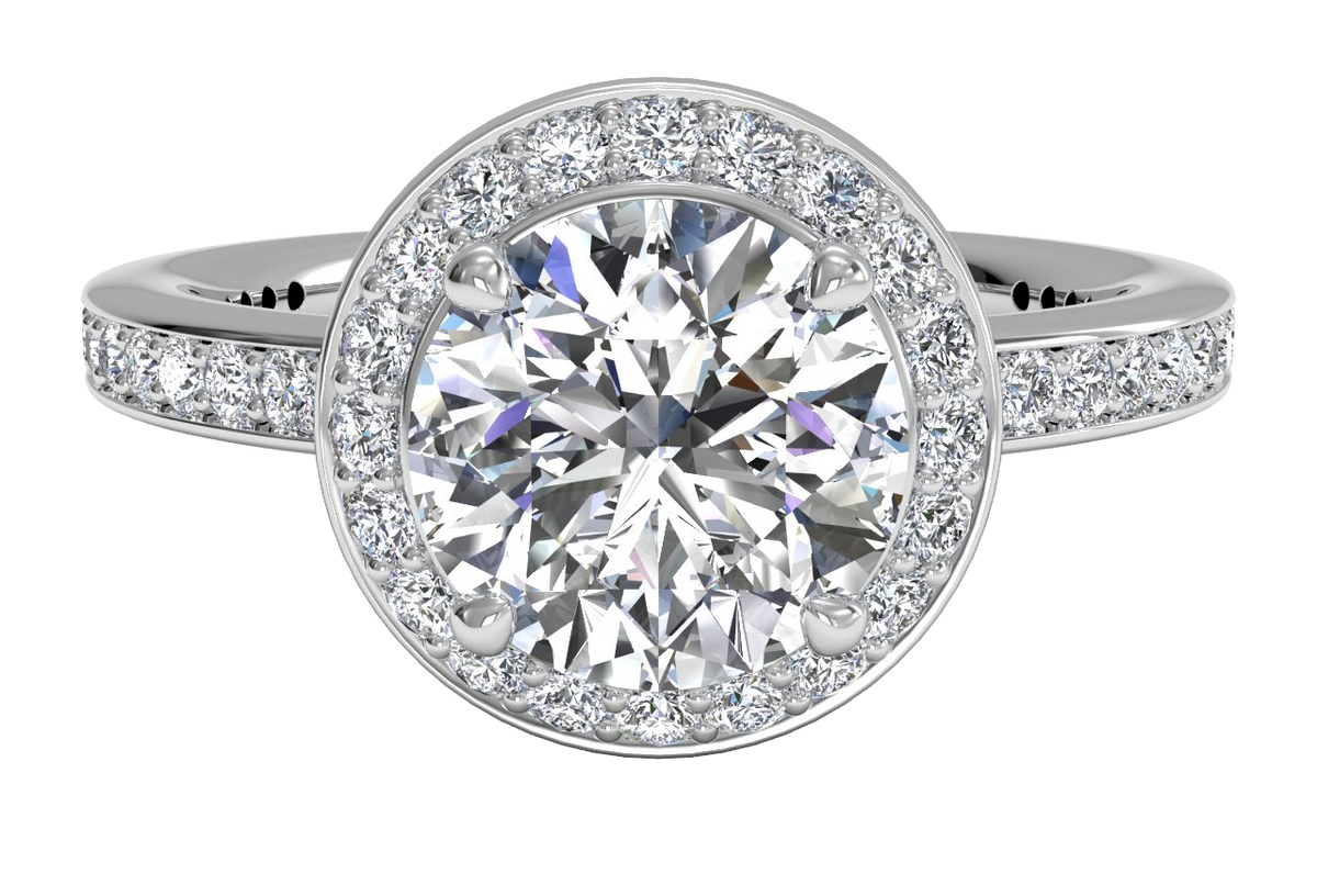 Karen Round Cut Lab Grown Diamond 18Kt Rose Gold Engagement Ring