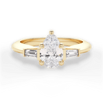 Emily Pear Cut Lab Grown Diamond 18Kt Yellow Gold Engagement Ring