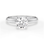 Aria Round Cut Lab Grown Diamond 14Kt White Gold Engagement Ring