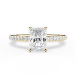 Joan Radiant Cut Lab Grown Diamond 18Kt Yellow Gold Engagement Ring