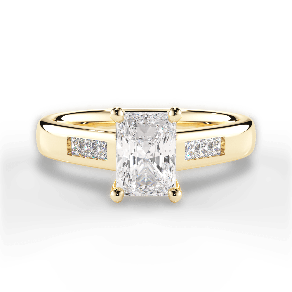 Brittany Radiant Cut Lab Grown Diamond 18Kt Yellow Gold Engagement Ring