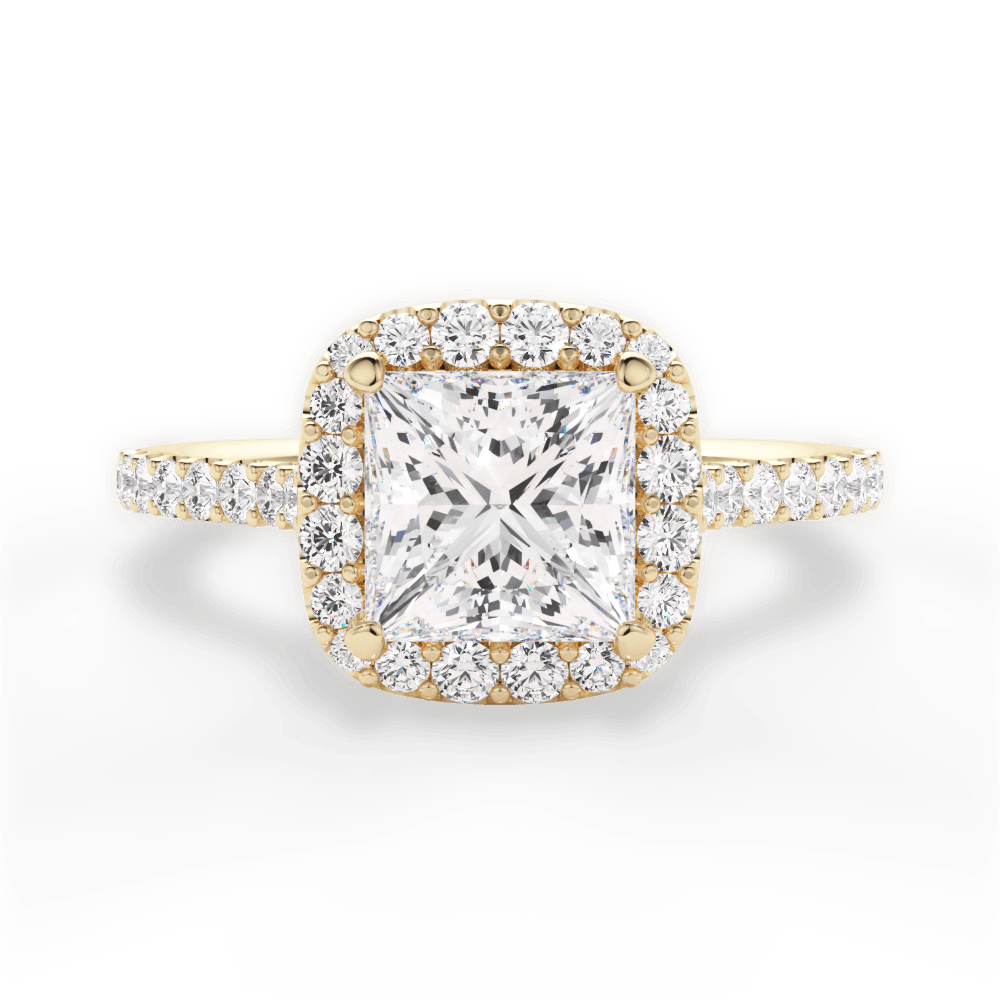 Ingrid Princess Cut Lab Grown Diamond 18Kt Yellow Gold Engagement Ring