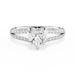 Kendra Heart Cut Lab Grown Diamond Platinum Engagement Ring