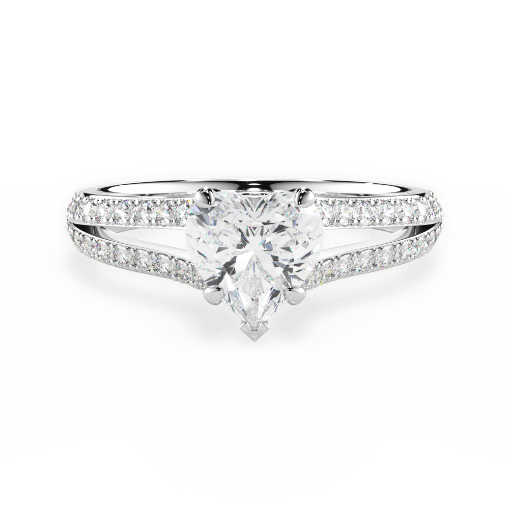 Kendra Heart Cut Lab Grown Diamond 14Kt White Gold Engagement Ring