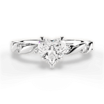 Emma Heart Cut Lab Grown Diamond Platinum Engagement Ring