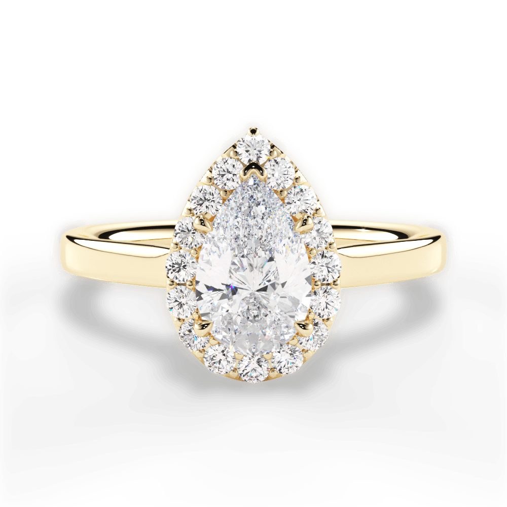 Fiona Pear Cut Lab Grown Diamond 18Kt Yellow Gold Engagement Ring