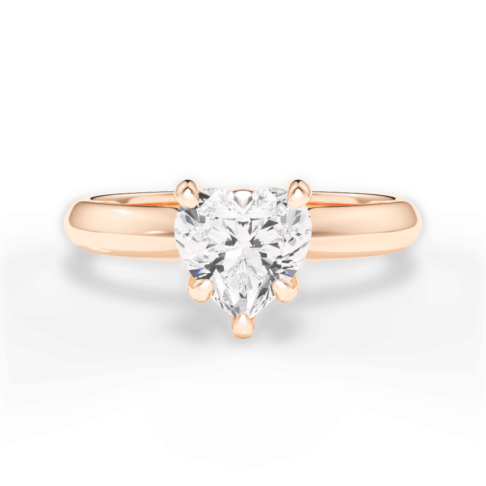 Diana Heart Cut Lab Grown Diamond 18Kt Rose Gold Engagement Ring