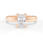 Claudia Radiant Cut Lab Grown Diamond 18Kt Rose Gold Engagement Ring