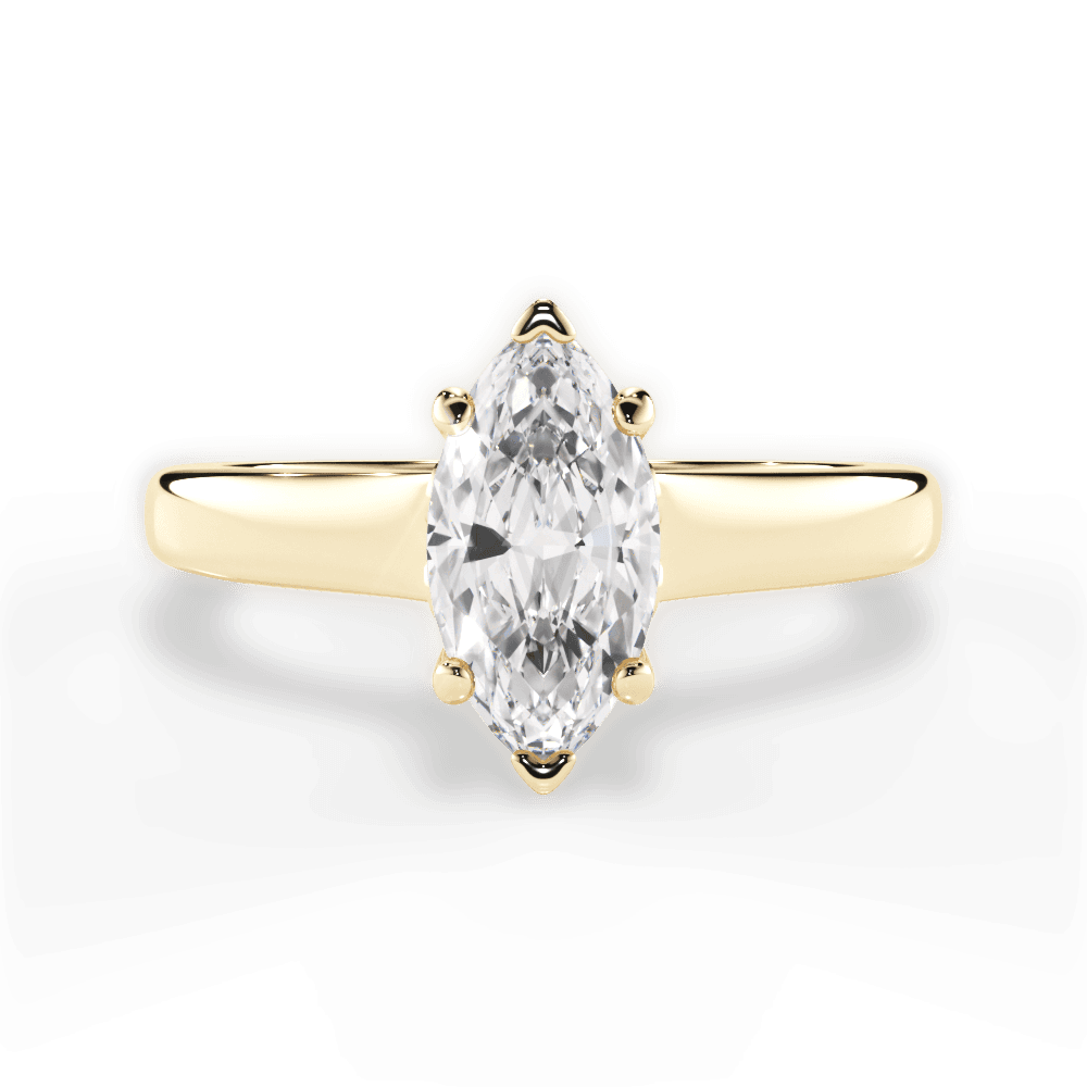 Carol Marquise Cut Lab Grown Diamond 18Kt Yellow Gold Engagement Ring