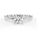 Charlotte Cushion Cut Lab Grown Diamond 14Kt White Gold Engagement Ring