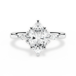 Cynthia Marquise Cut Lab Grown Diamond 14Kt White Gold Engagement Ring