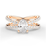 Lauren Oval Cut Lab Grown Diamond 18Kt Rose Gold Engagement Ring