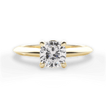 Diana Cushion Cut Lab Grown Diamond 18Kt Yellow Gold Engagement Ring