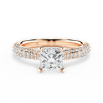 Kira Princess Cut Lab Grown Diamond 18Kt Rose Gold Engagement Ring