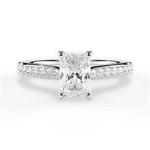 Elizabeth Radiant Cut Lab Grown Diamond Platinum Engagement Ring