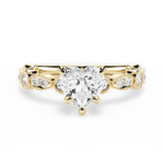 Edith Heart Cut Lab Grown Diamond 18Kt Yellow Gold Engagement Ring